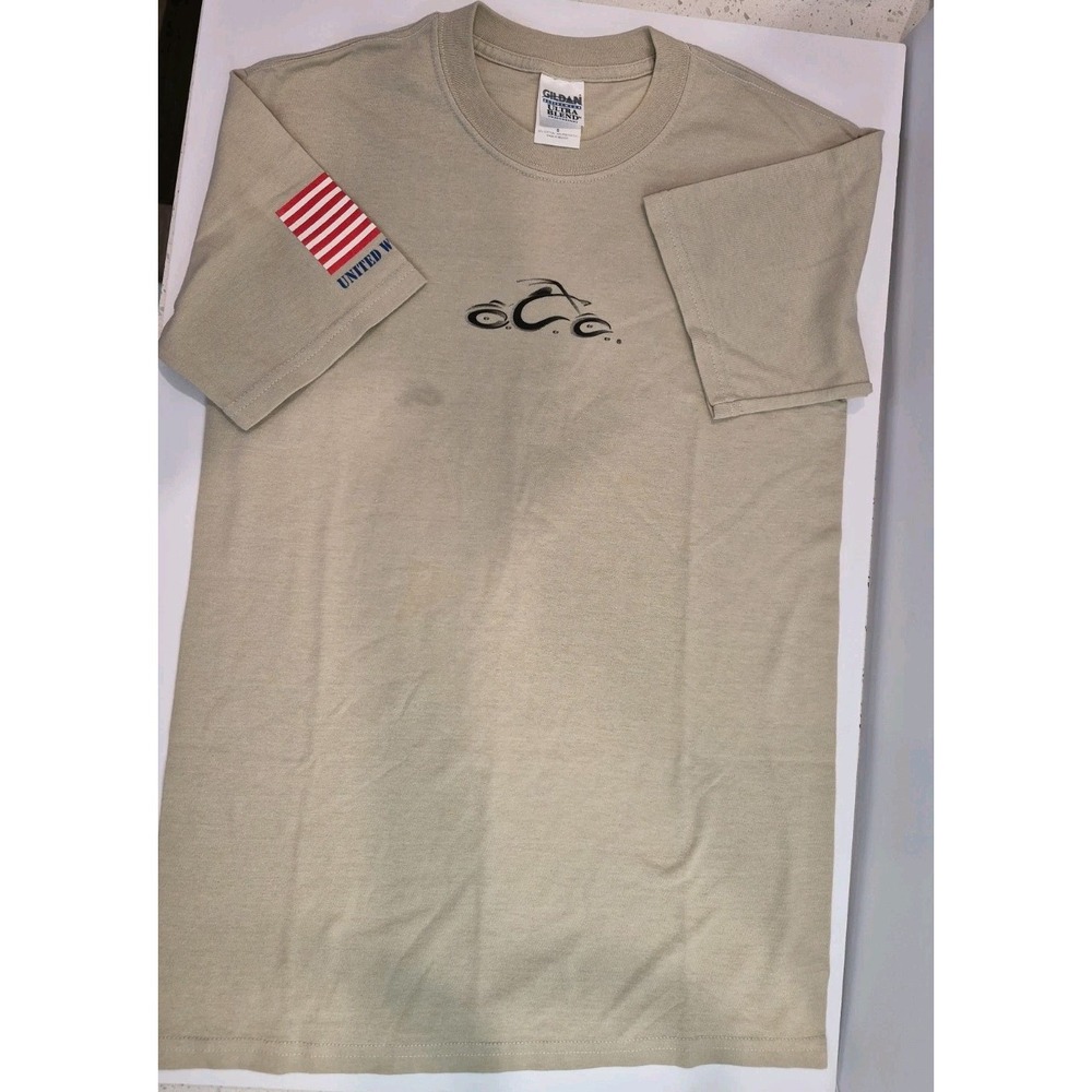 OCC Orange Cty Choppers Sword Beige T-shirt Cotton/Poly United We Stand Flag Sm